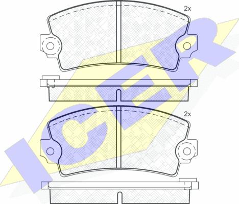 Icer 180052 - Brake Pad Set, disc brake autospares.lv