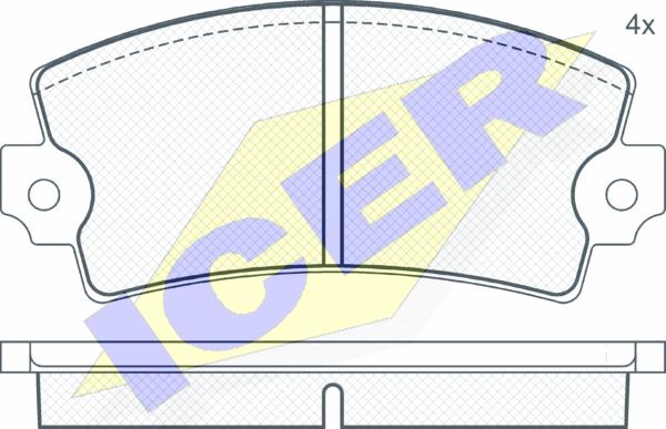 Icer 180089 - Brake Pad Set, disc brake autospares.lv