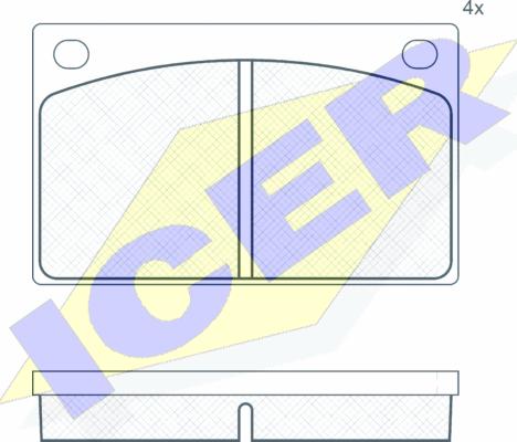 Icer 180088 - Brake Pad Set, disc brake autospares.lv