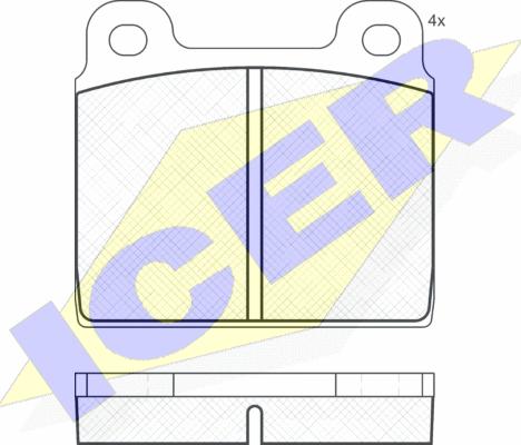 Icer 180020 - Brake Pad Set, disc brake autospares.lv