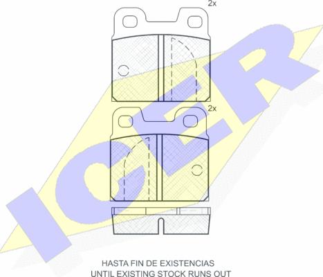 Icer 180199 - Brake Pad Set, disc brake autospares.lv