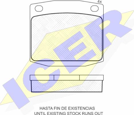 Icer 180192 - Brake Pad Set, disc brake autospares.lv