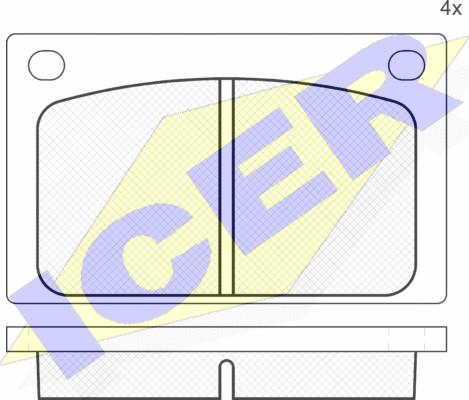 Icer 180142 - Brake Pad Set, disc brake autospares.lv