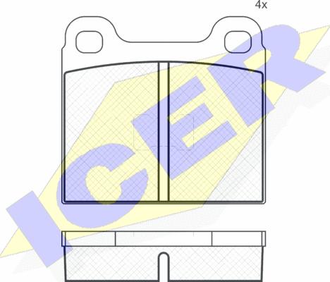 Icer 180169 - Brake Pad Set, disc brake autospares.lv