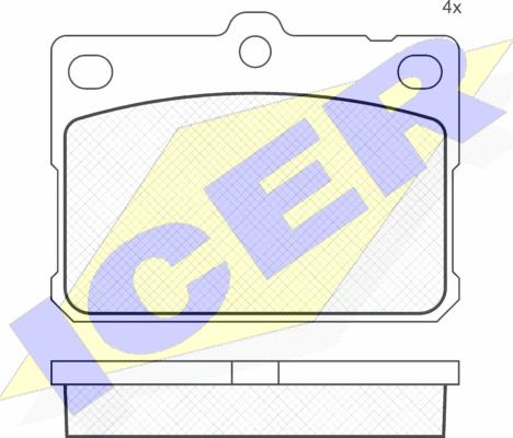 Icer 180164 - Brake Pad Set, disc brake autospares.lv