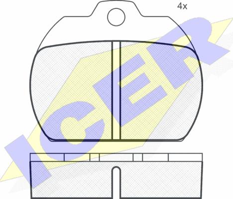 Icer 180161 - Brake Pad Set, disc brake autospares.lv