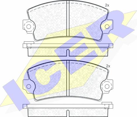 Icer 180101 - Brake Pad Set, disc brake autospares.lv