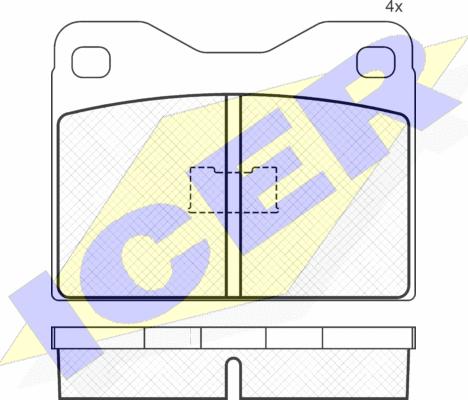 Icer 180181 - Brake Pad Set, disc brake autospares.lv