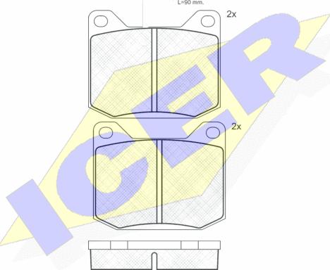 Icer 180120 - Brake Pad Set, disc brake autospares.lv