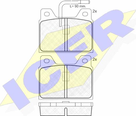 Icer 180127 - Brake Pad Set, disc brake autospares.lv