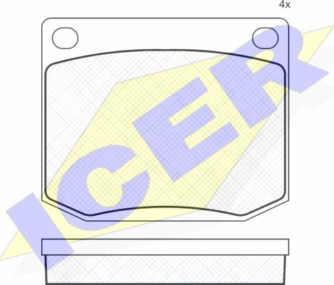 Icer 180176 - Brake Pad Set, disc brake autospares.lv