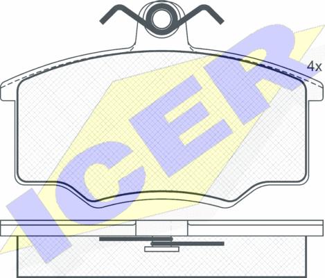 Icer 180865 - Brake Pad Set, disc brake autospares.lv