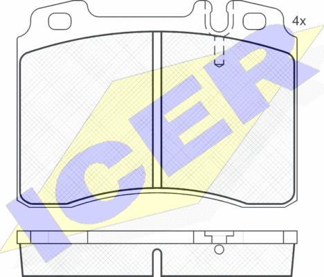 Icer 180861-200 - Brake Pad Set, disc brake autospares.lv