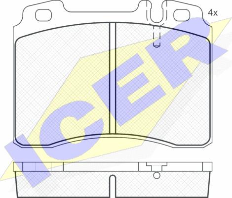 Icer 180861 - Brake Pad Set, disc brake autospares.lv