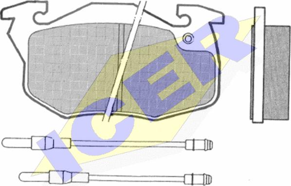 Icer 180867 - Brake Pad Set, disc brake autospares.lv