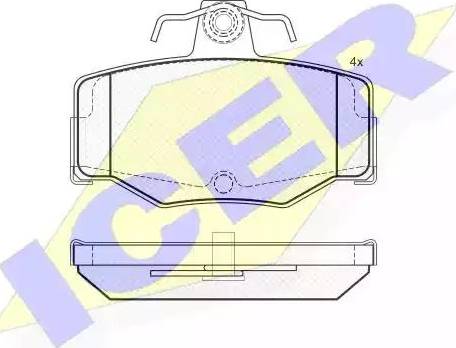 Icer 180804 - Brake Pad Set, disc brake autospares.lv