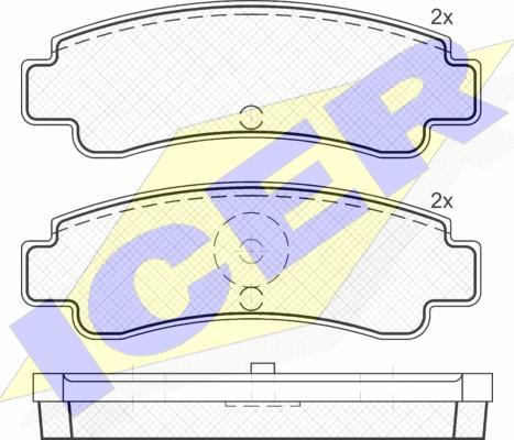 Icer 180805 - Brake Pad Set, disc brake autospares.lv