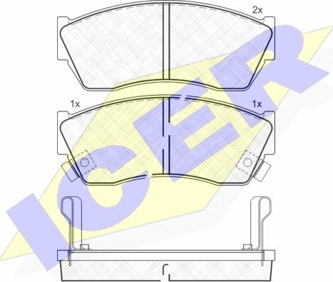 Icer 180811 - Brake Pad Set, disc brake autospares.lv