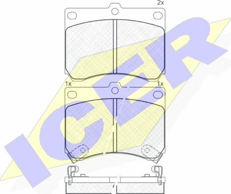 Icer 180879 - Brake Pad Set, disc brake autospares.lv