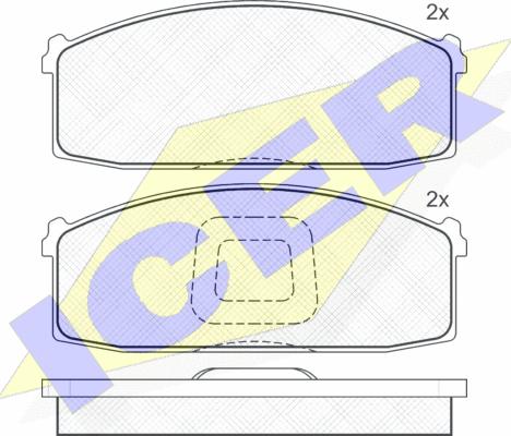 Icer 180396 - Brake Pad Set, disc brake autospares.lv