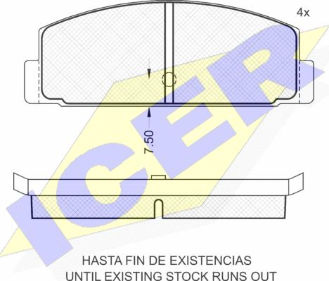 Icer 180391 - Brake Pad Set, disc brake autospares.lv