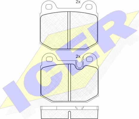 Icer 180307 - Brake Pad Set, disc brake autospares.lv