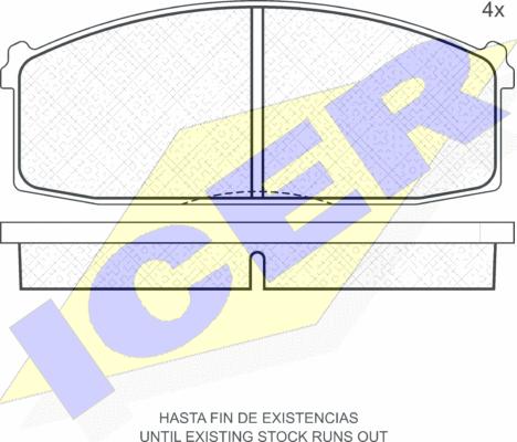 Icer 180317 - Brake Pad Set, disc brake autospares.lv