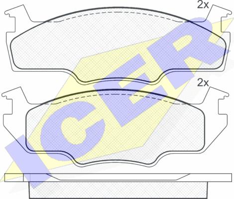 Icer 180333 - Brake Pad Set, disc brake autospares.lv