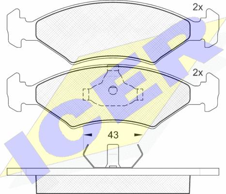 Icer 180329 - Brake Pad Set, disc brake autospares.lv