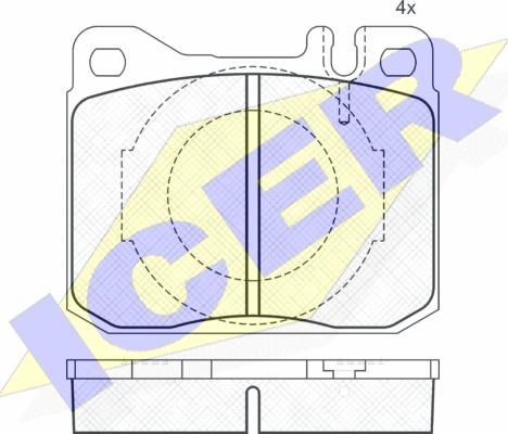 Icer 180324 - Brake Pad Set, disc brake autospares.lv