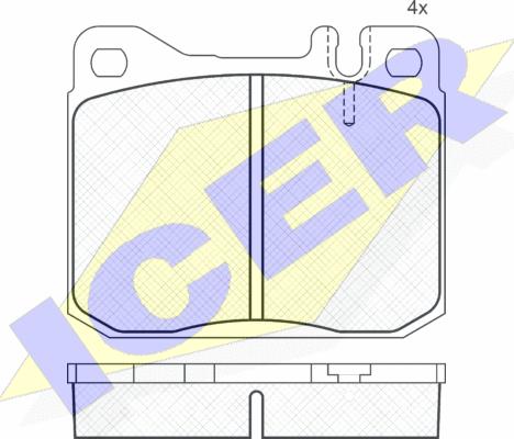 Icer 180323 - Brake Pad Set, disc brake autospares.lv