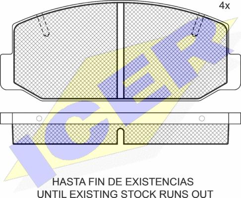 Icer 180293 - Brake Pad Set, disc brake autospares.lv