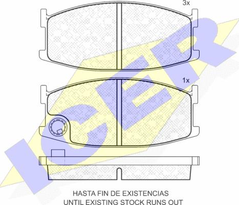 Icer 180297 - Brake Pad Set, disc brake autospares.lv