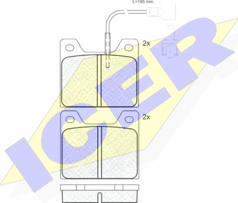 Icer 180244 - Brake Pad Set, disc brake autospares.lv