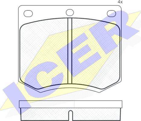 Icer 180255 - Brake Pad Set, disc brake autospares.lv