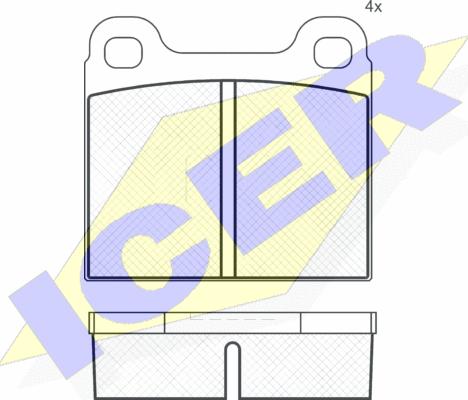 Icer 180219 - Brake Pad Set, disc brake autospares.lv