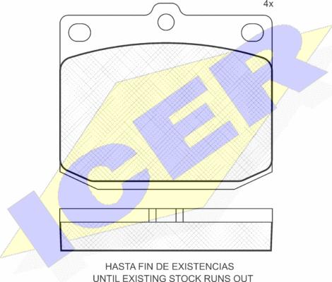 Icer 180216 - Brake Pad Set, disc brake autospares.lv