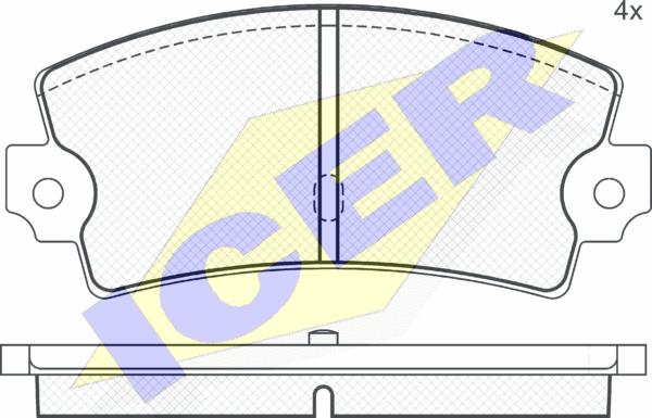 Icer 180218 - Brake Pad Set, disc brake autospares.lv