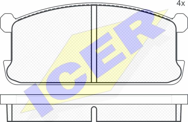 Icer 180286 - Brake Pad Set, disc brake autospares.lv