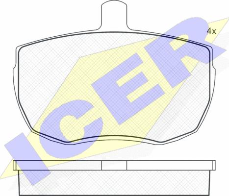 Icer 180230 - Brake Pad Set, disc brake autospares.lv