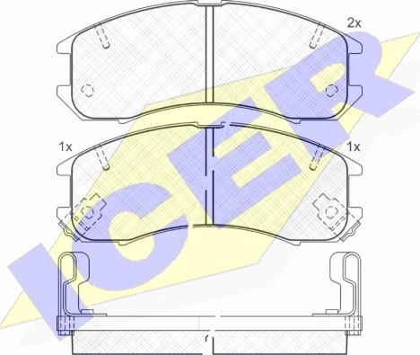 Icer 180795 - Brake Pad Set, disc brake autospares.lv