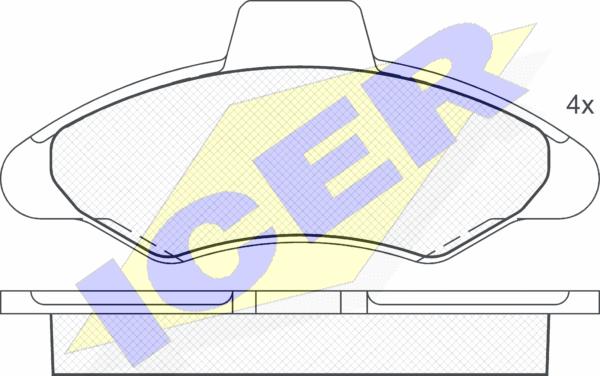 Icer 180790 - Brake Pad Set, disc brake autospares.lv