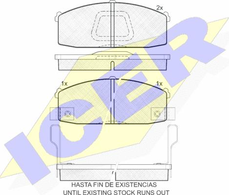 Icer 180792 - Brake Pad Set, disc brake autospares.lv