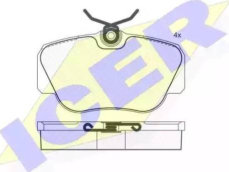 Icer 180745 - Brake Pad Set, disc brake autospares.lv