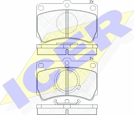 Icer 180756 - Brake Pad Set, disc brake autospares.lv