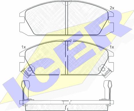 Icer 180750 - Brake Pad Set, disc brake autospares.lv