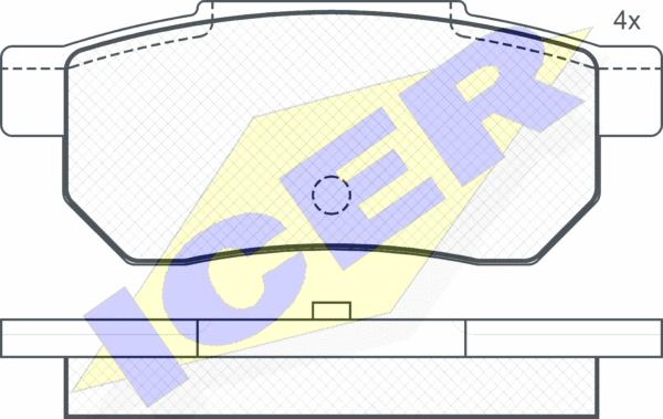 Icer 180751 - Brake Pad Set, disc brake autospares.lv