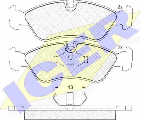 Icer 180758 - Brake Pad Set, disc brake autospares.lv