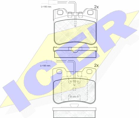 Icer 180788-203 - Brake Pad Set, disc brake autospares.lv