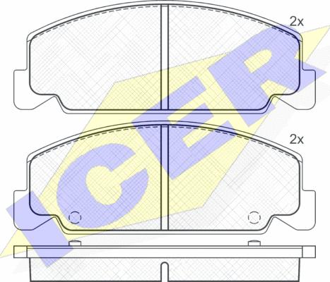 Icer 180735 - Brake Pad Set, disc brake autospares.lv